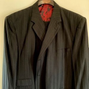 Mens Black Striped 3 pc Suit!